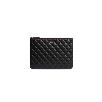 CHANEL CLASSIC MEDIUM LAMBSKIN CLUTCH A82545 Y04059 C3906 (27.5*20*1cm)